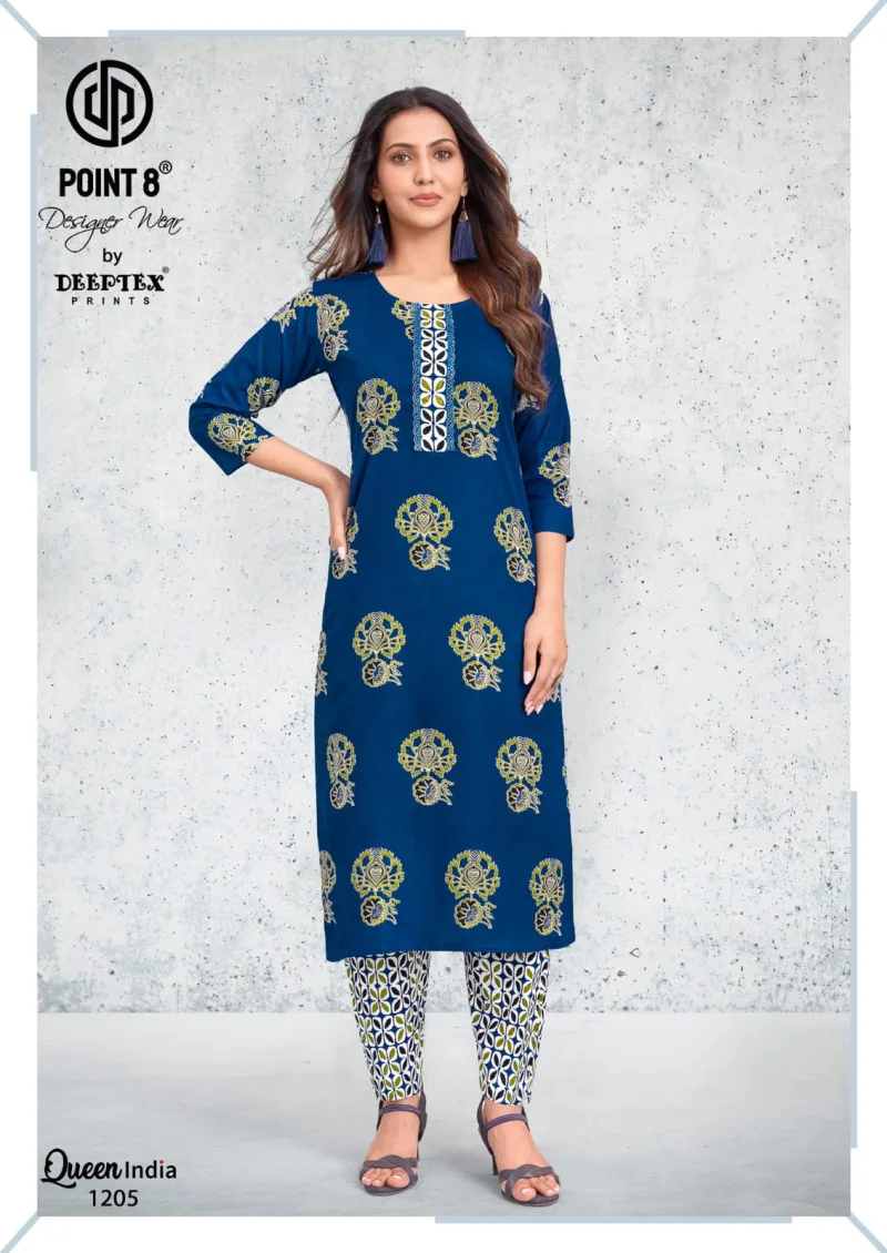 Queen India Vol 12 By Deeptex Cotton Kurti With Bottom